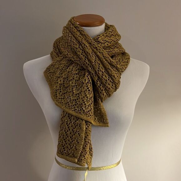 Etcetera Gold - Silk/Cotton Blend Scarf - Picture 2 of 4